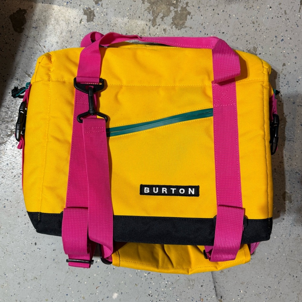 Burton Vibrant Yellow and Pink Cooler Bag